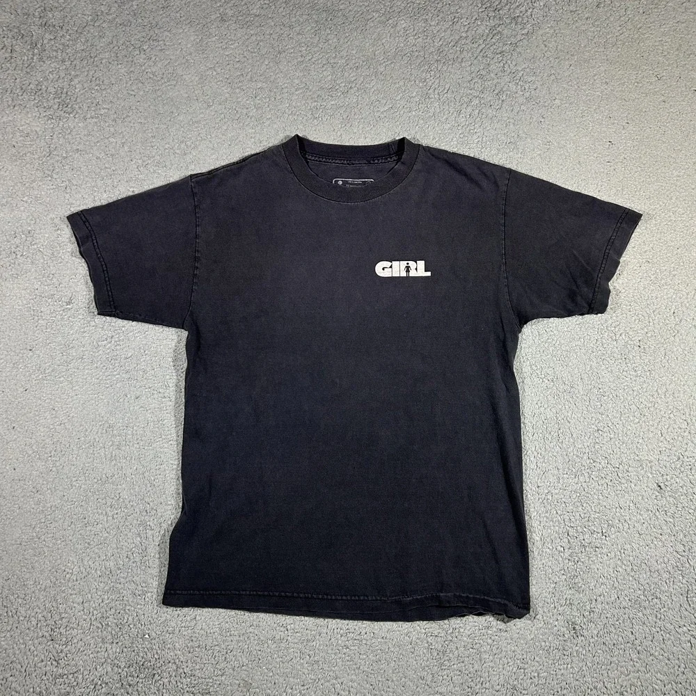 Girl Skateboards Unisex T-Shirt Black Size Medium Graphic Logo Skater Tee #3614